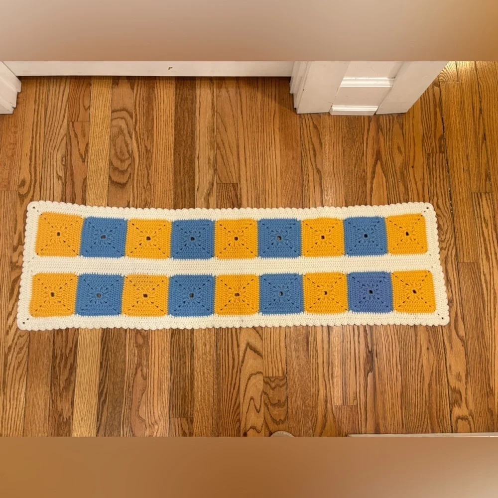 Vintage Handmade Crochet Table Runner